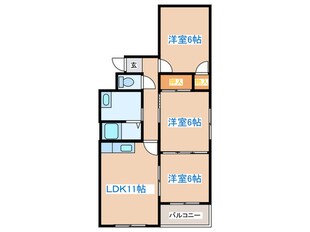 サン山の手の物件間取画像